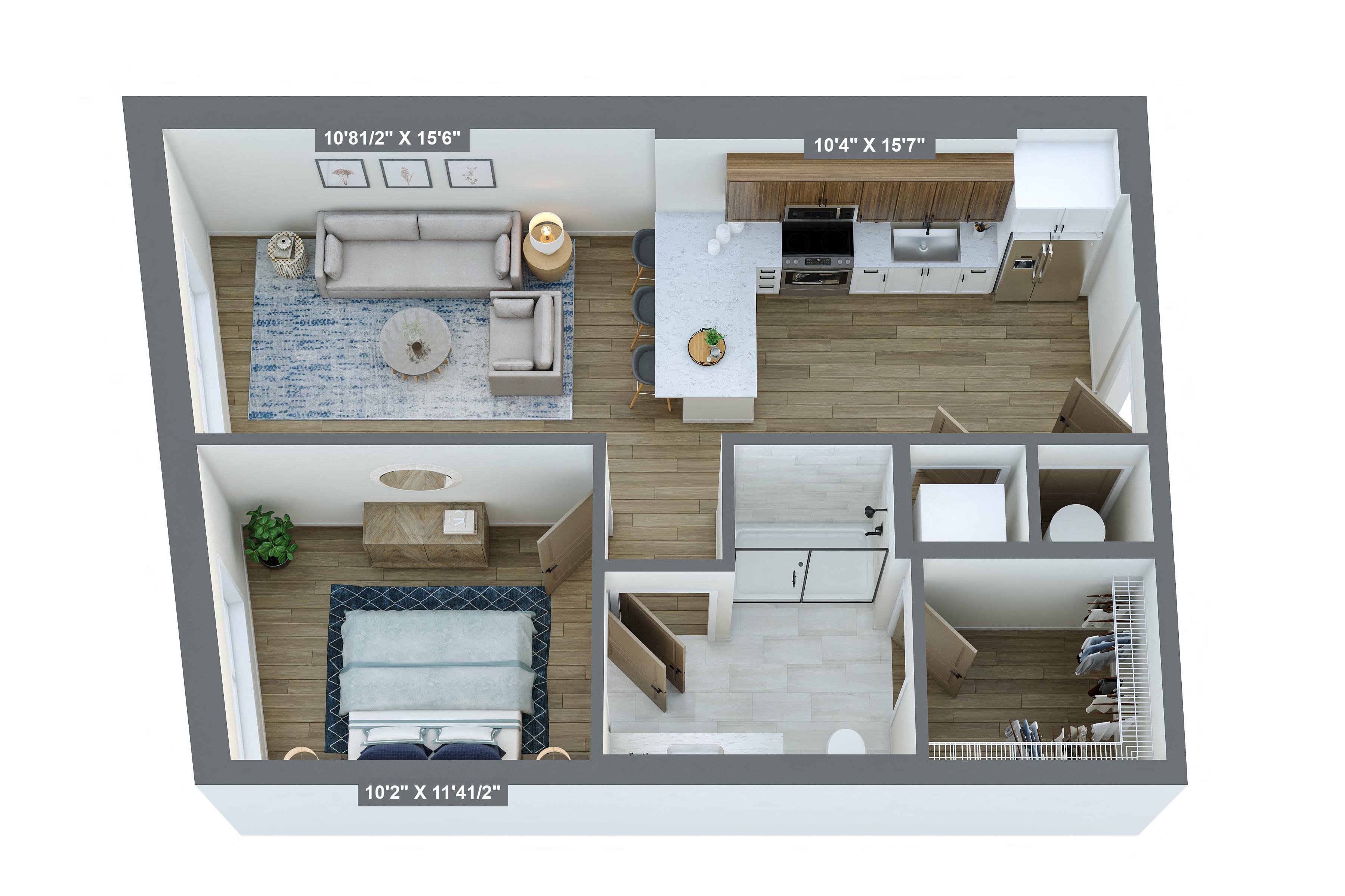 Floor plan layout diagram for A1